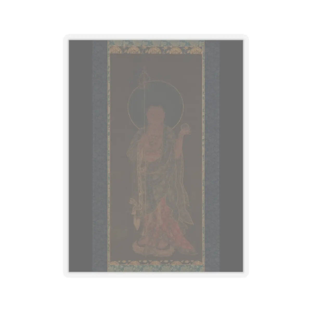 Unidentified artist - Kshitigarbha - first half of the 14th century v1 - STICKER Vinyl Kiss-Cut Decal