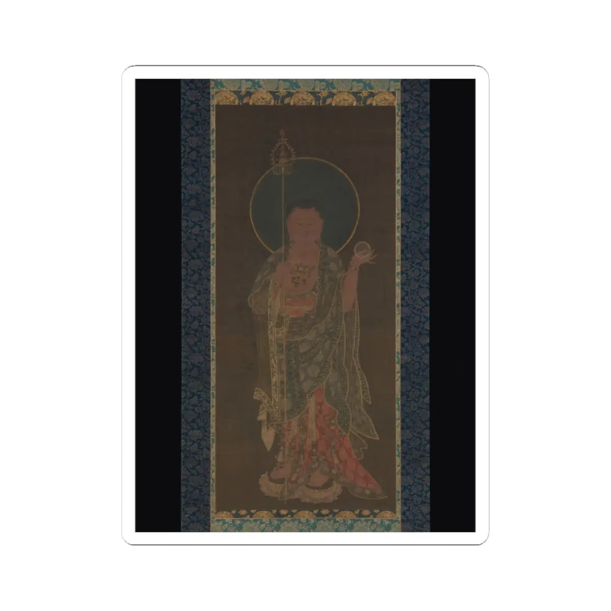 Unidentified artist - Kshitigarbha - first half of the 14th century v1 - STICKER Vinyl Kiss-Cut Decal