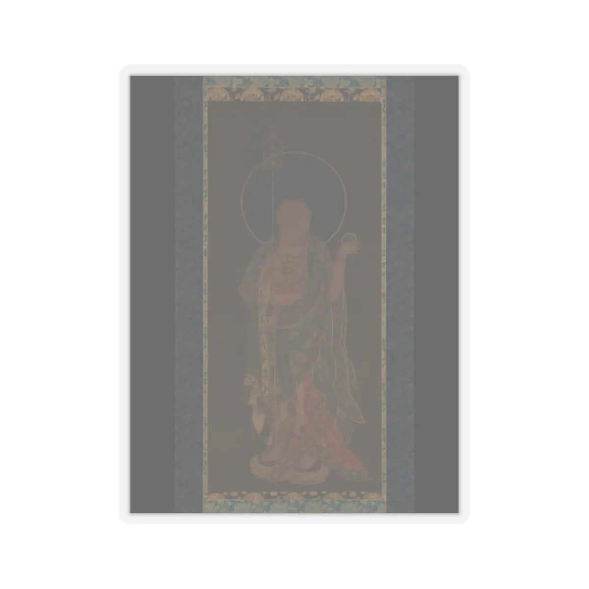 Unidentified artist - Kshitigarbha - first half of the 14th century v1 - STICKER Vinyl Kiss-Cut Decal