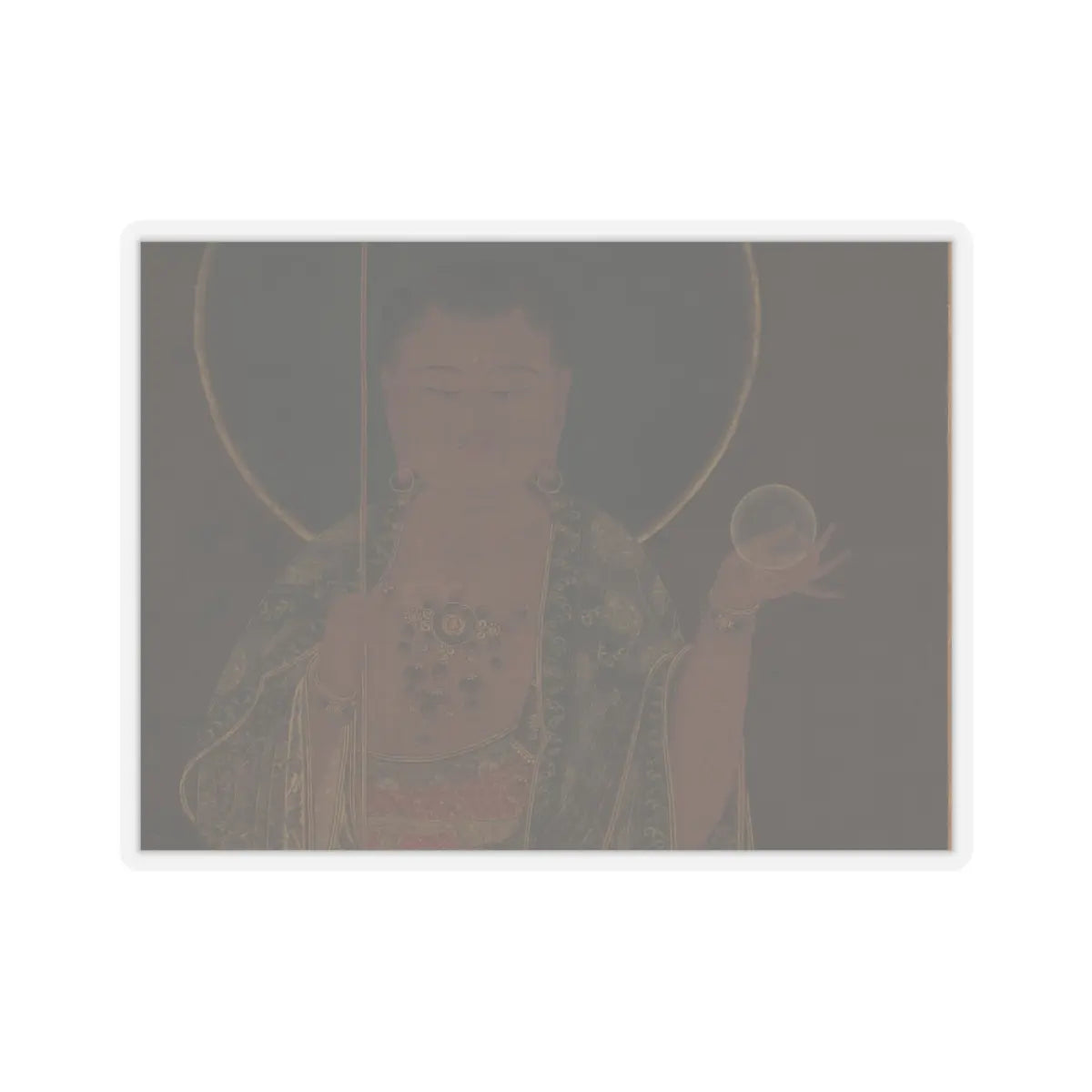 Unidentified artist - Kshitigarbha - first half of the 14th century v3 - STICKER Vinyl Kiss-Cut Decal