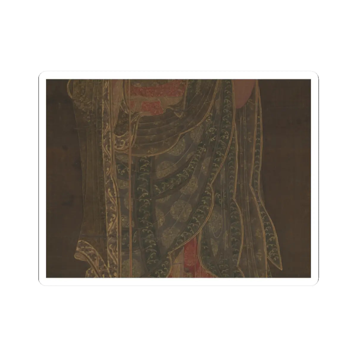 Unidentified artist - Kshitigarbha - first half of the 14th century v4 - STICKER Vinyl Kiss-Cut Decal