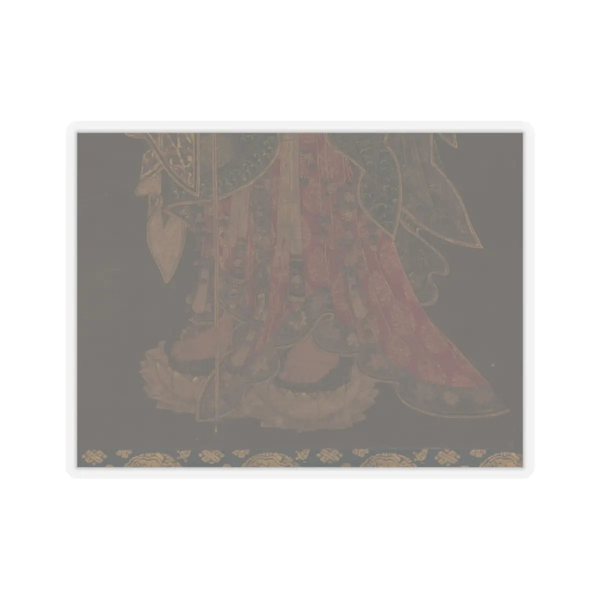 Unidentified artist - Kshitigarbha - first half of the 14th century v5 - STICKER Vinyl Kiss-Cut Decal