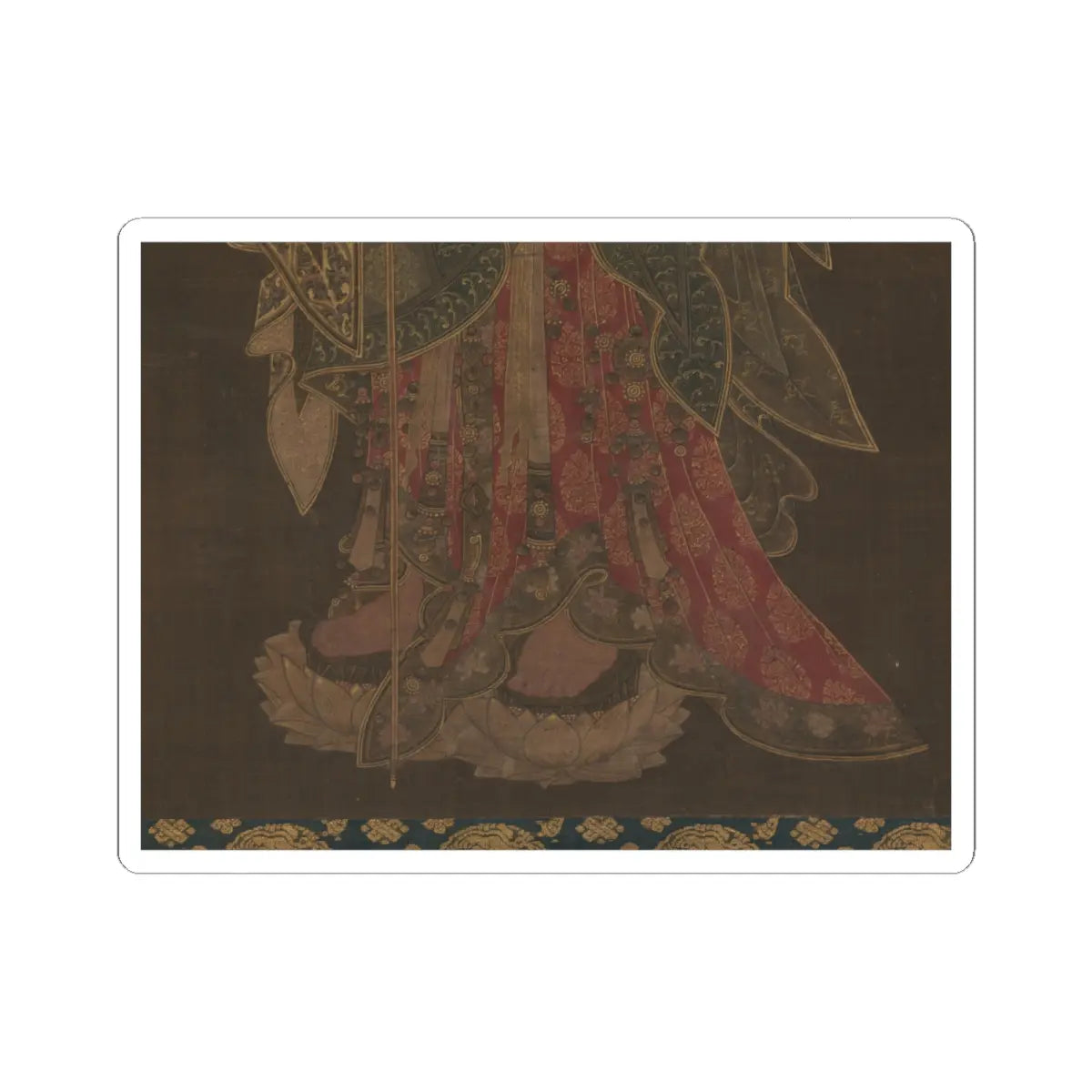 Unidentified artist - Kshitigarbha - first half of the 14th century v5 - STICKER Vinyl Kiss-Cut Decal
