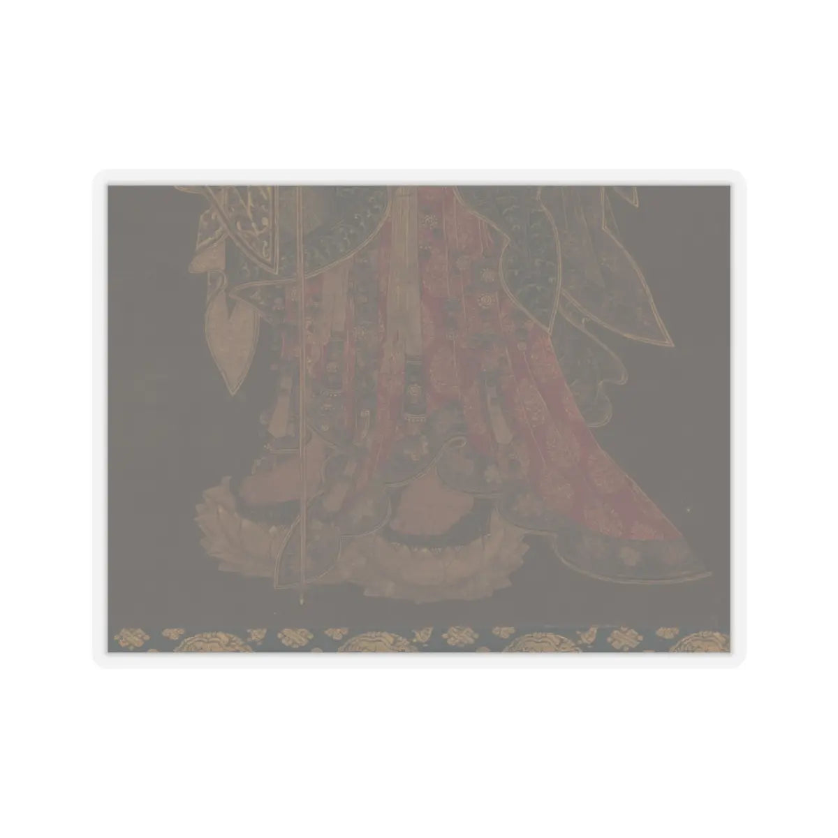 Unidentified artist - Kshitigarbha - first half of the 14th century v5 - STICKER Vinyl Kiss-Cut Decal