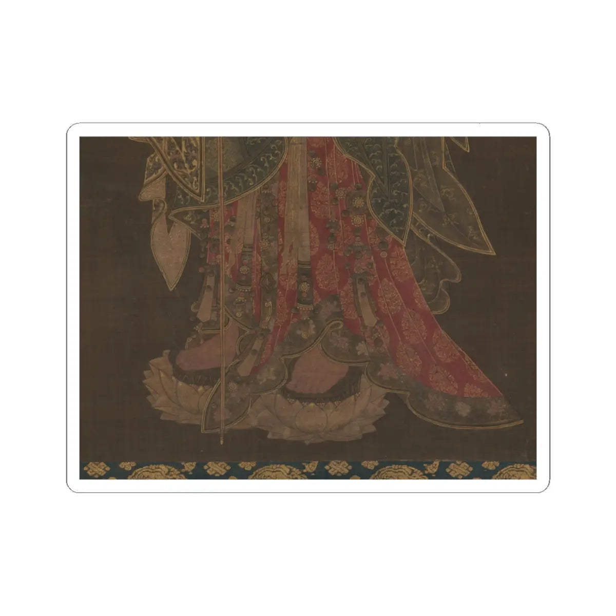 Unidentified artist - Kshitigarbha - first half of the 14th century v5 - STICKER Vinyl Kiss-Cut Decal
