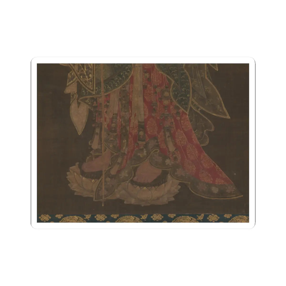 Unidentified artist - Kshitigarbha - first half of the 14th century v5 - STICKER Vinyl Kiss-Cut Decal