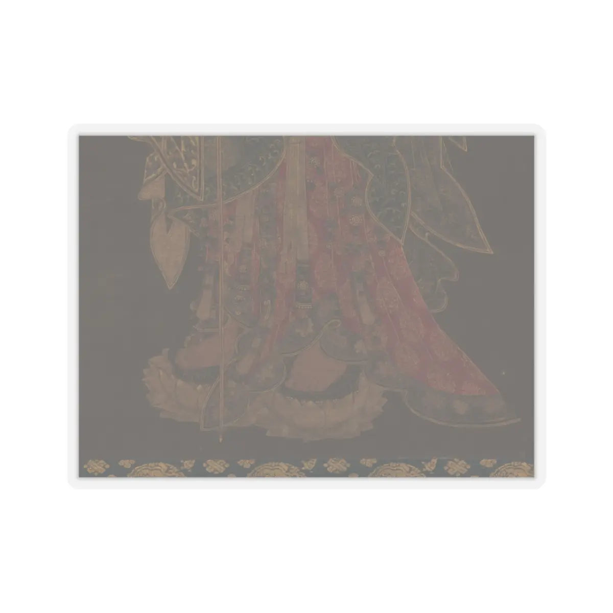 Unidentified artist - Kshitigarbha - first half of the 14th century v5 - STICKER Vinyl Kiss-Cut Decal