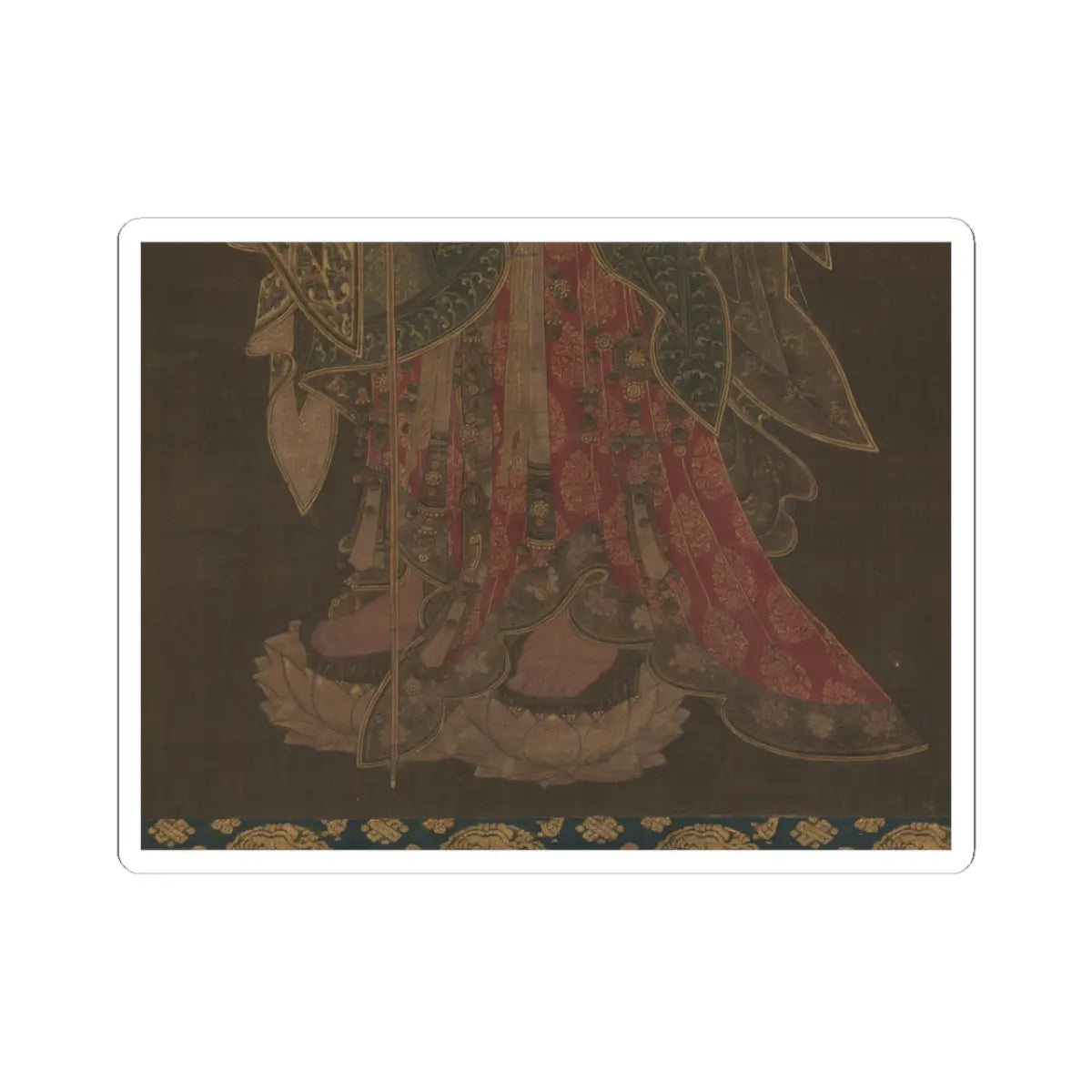 Unidentified artist - Kshitigarbha - first half of the 14th century v5 - STICKER Vinyl Kiss-Cut Decal