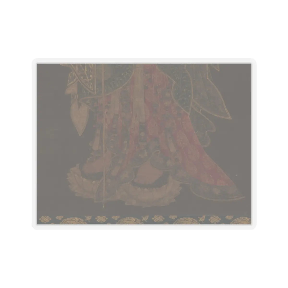 Unidentified artist - Kshitigarbha - first half of the 14th century v5 - STICKER Vinyl Kiss-Cut Decal