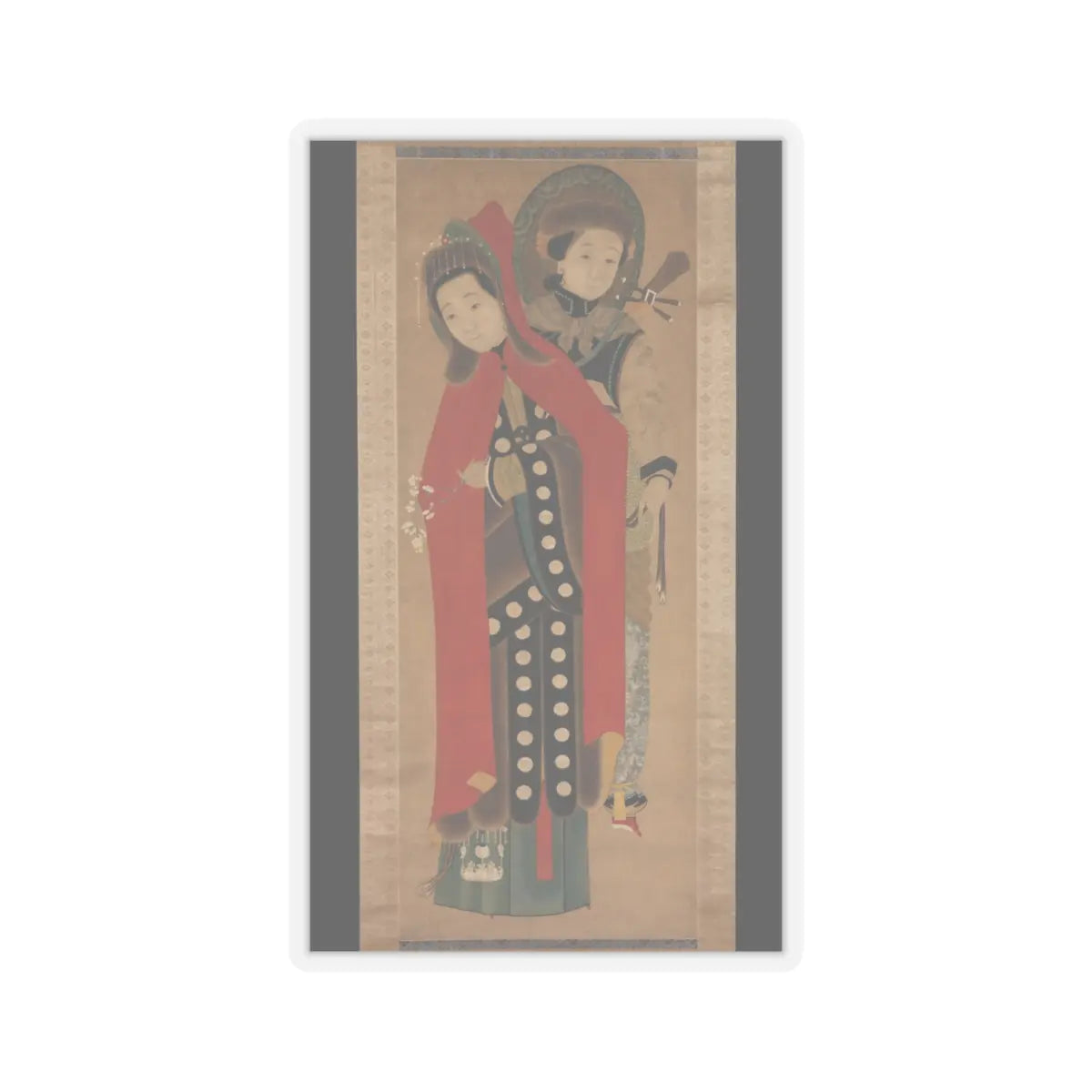 Unidentified artist - Lady and Attendant - 19th century - STICKER Vinyl Kiss-Cut Decal