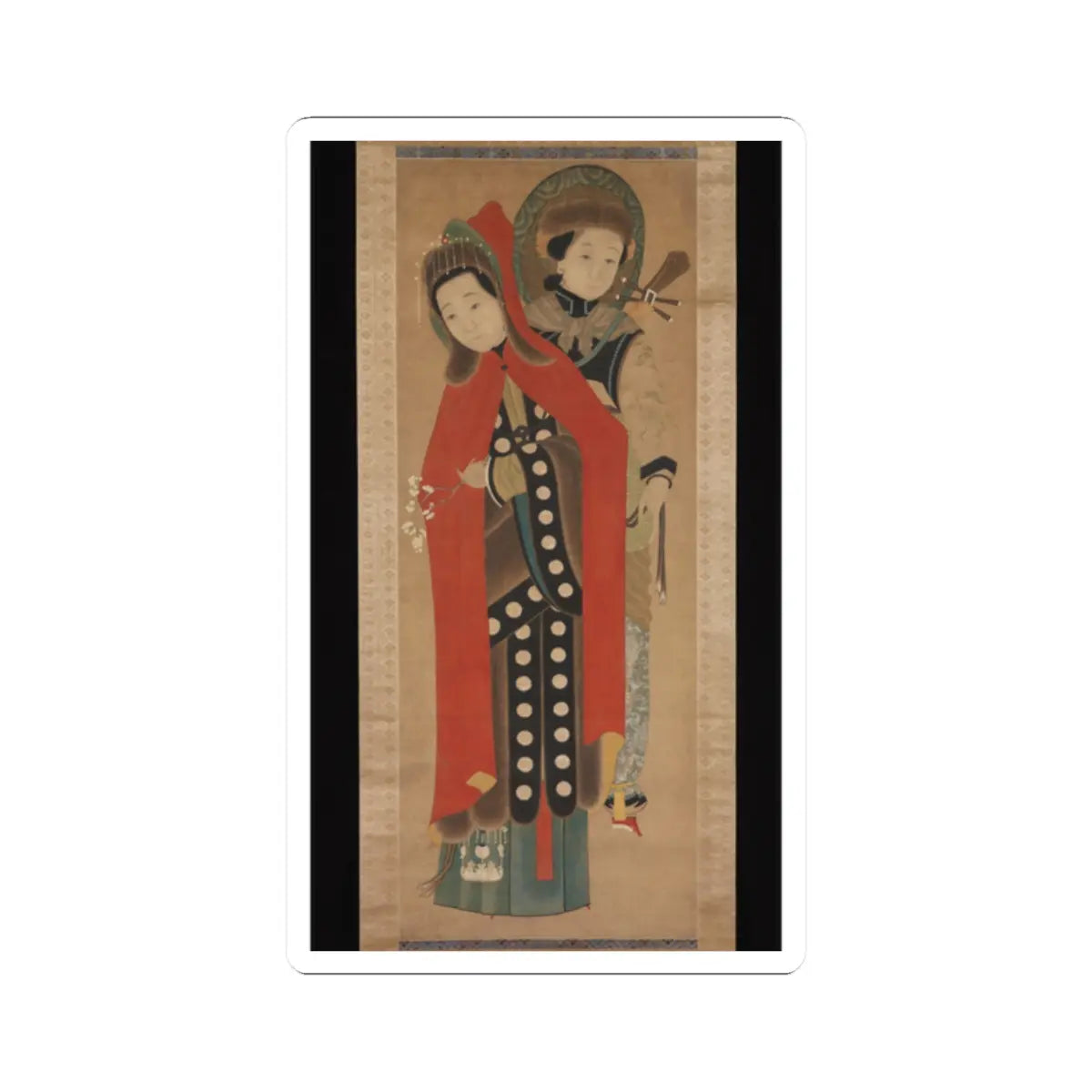 Unidentified artist - Lady and Attendant - 19th century - STICKER Vinyl Kiss-Cut Decal