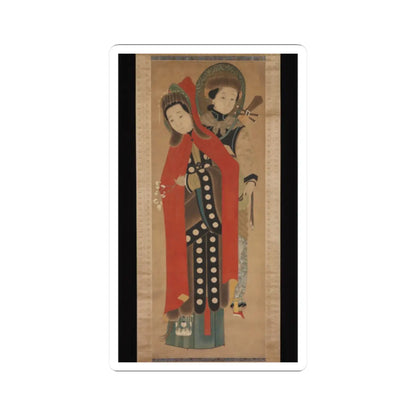 Unidentified artist - Lady and Attendant - 19th century - STICKER Vinyl Kiss-Cut Decal