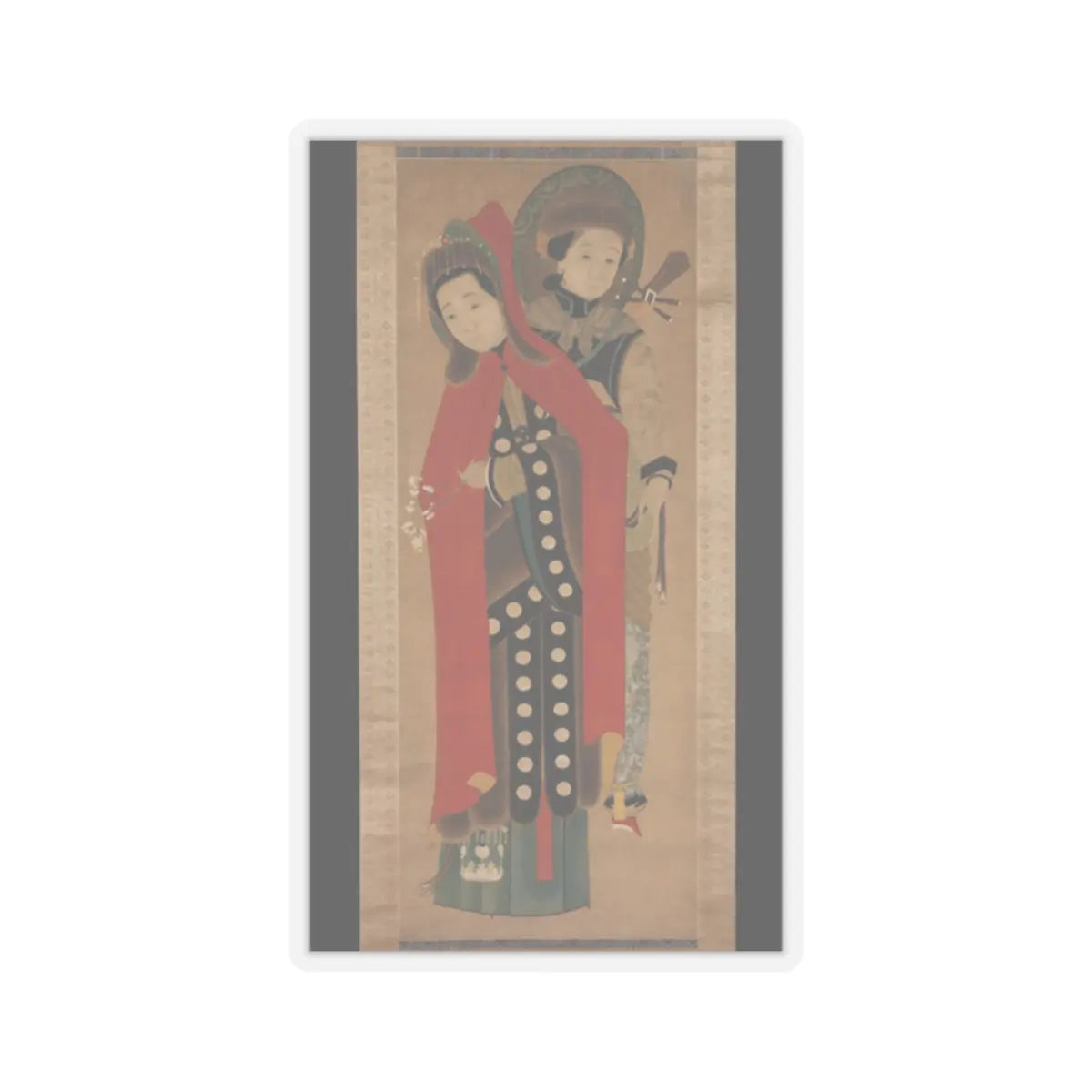 Unidentified artist - Lady and Attendant - 19th century - STICKER Vinyl Kiss-Cut Decal
