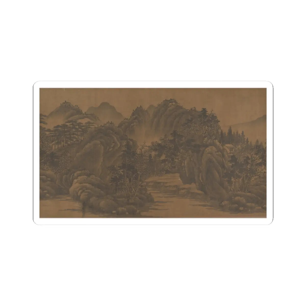 Unidentified artist - Landscape - 17th century v13 - STICKER Vinyl Kiss-Cut Decal