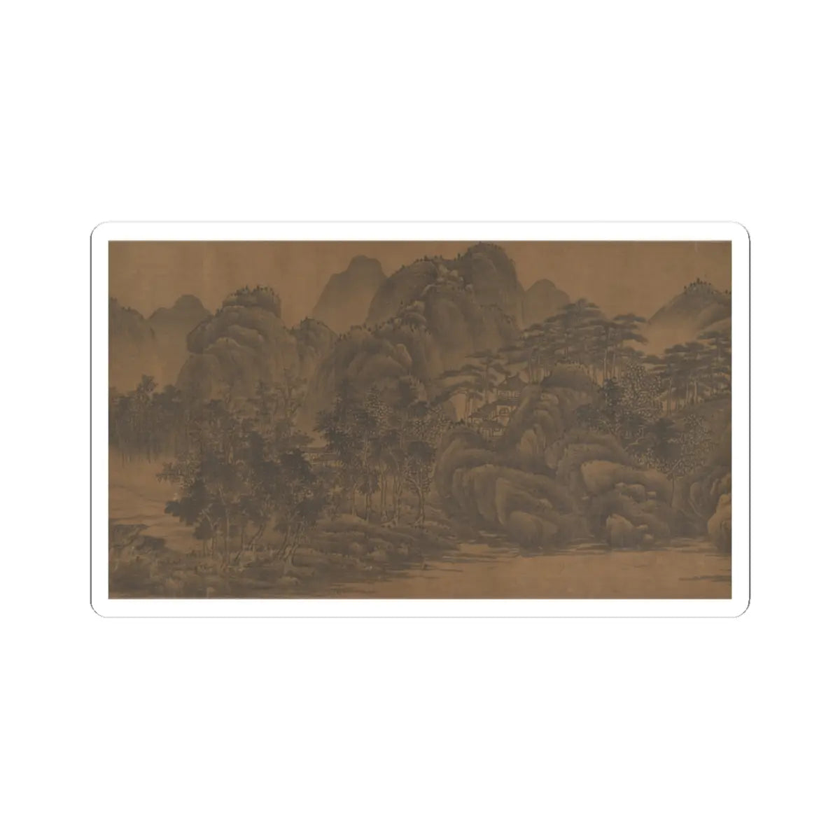 Unidentified artist - Landscape - 17th century v14 - STICKER Vinyl Kiss-Cut Decal
