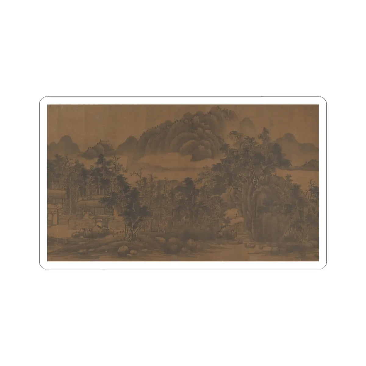 Unidentified artist - Landscape - 17th century v7 - STICKER Vinyl Kiss-Cut Decal