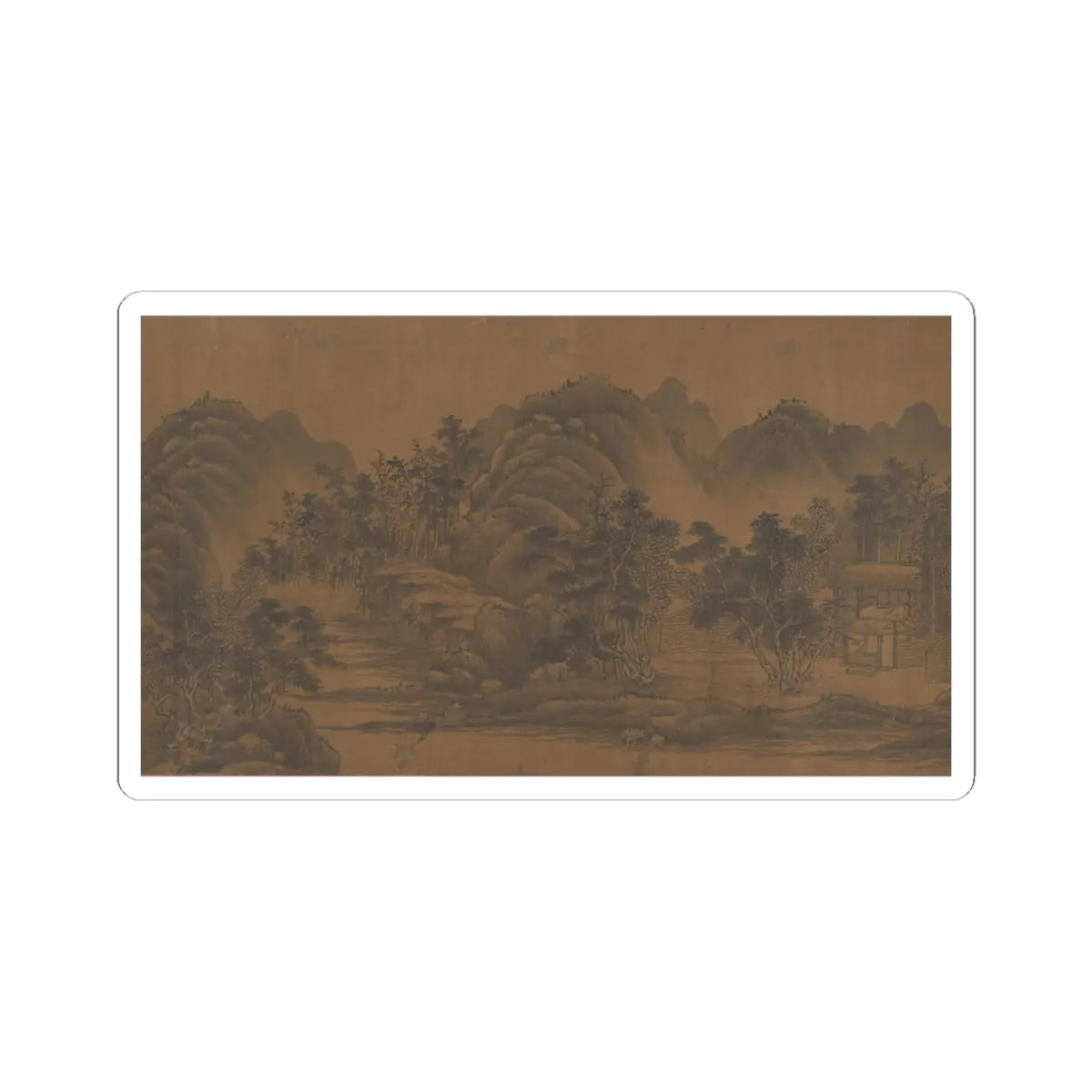 Unidentified artist - Landscape - 17th century v8 - STICKER Vinyl Kiss-Cut Decal