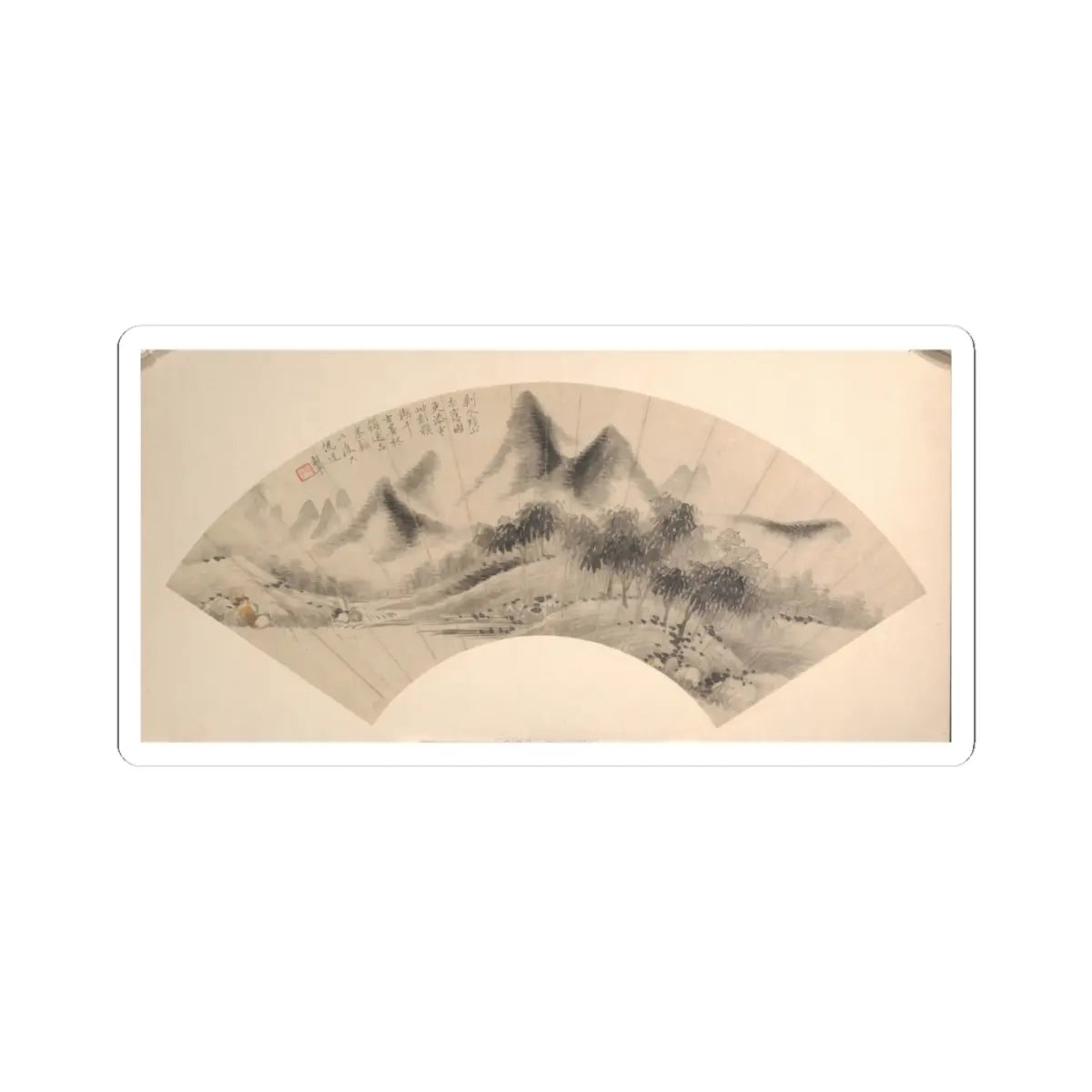 Unidentified artist - Landscape - 18th century or later - STICKER Vinyl Kiss-Cut Decal