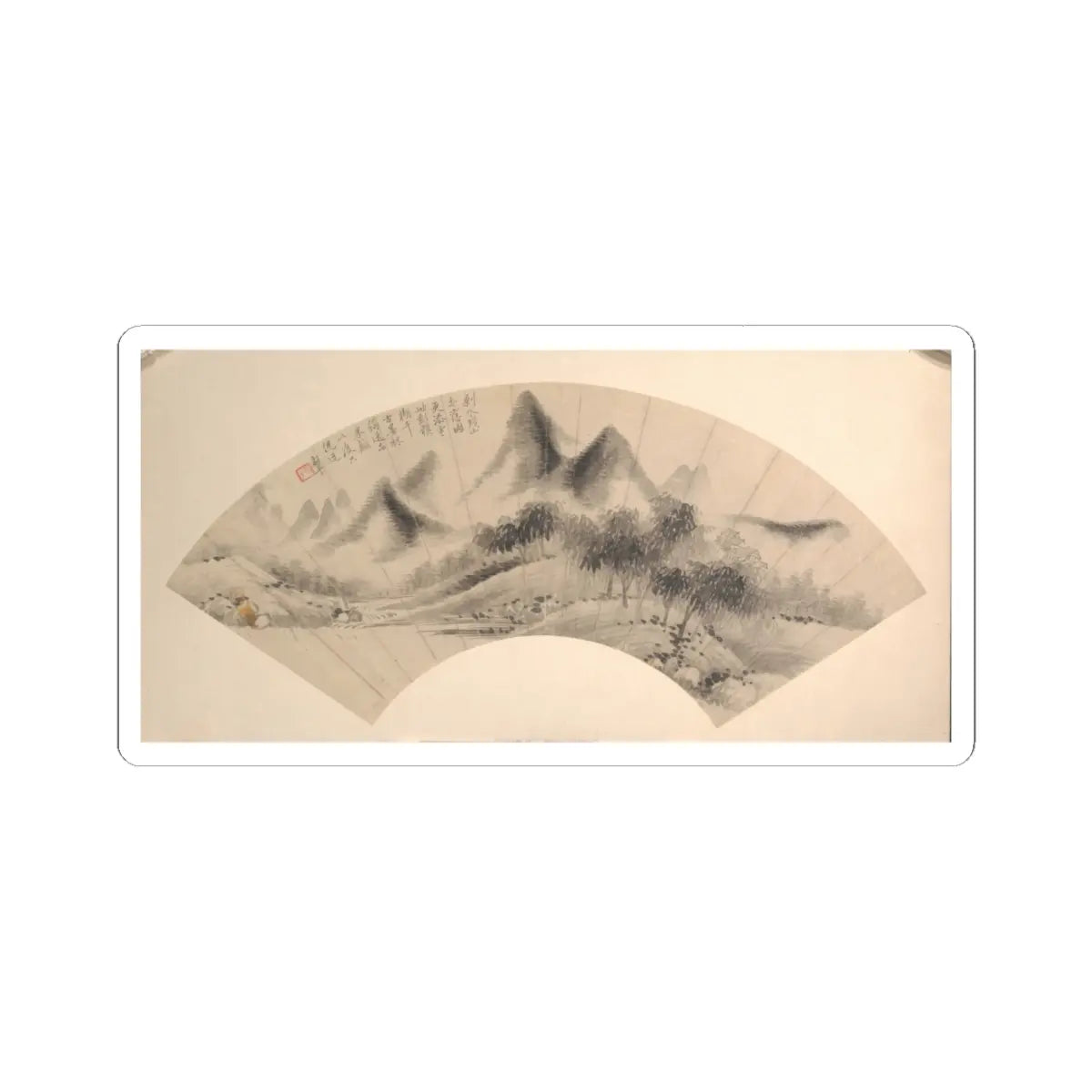 Unidentified artist - Landscape - 18th century or later - STICKER Vinyl Kiss-Cut Decal