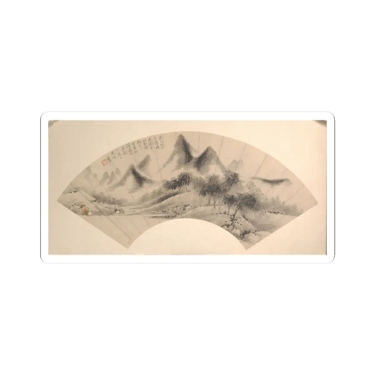 Unidentified artist - Landscape - 18th century or later - STICKER Vinyl Kiss-Cut Decal