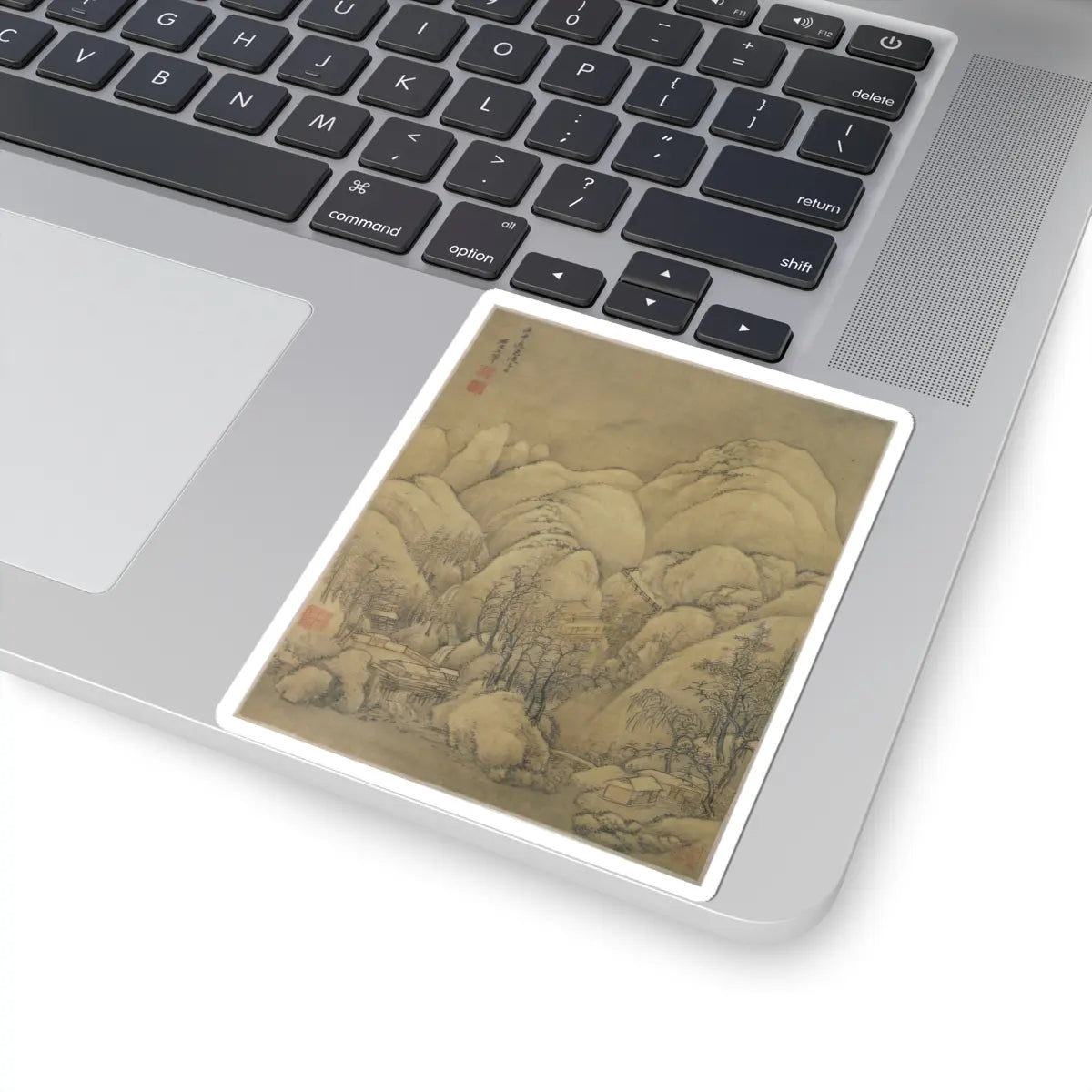 Unidentified artist - Landscape after Li Cheng - 18th century or later, v1 - STICKER Vinyl Kiss-Cut Decal