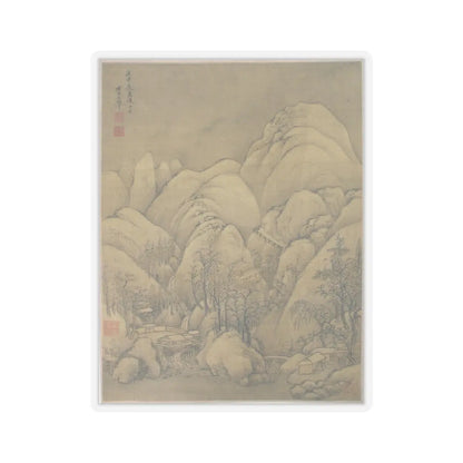 Unidentified artist - Landscape after Li Cheng - 18th century or later, v1 - STICKER Vinyl Kiss-Cut Decal