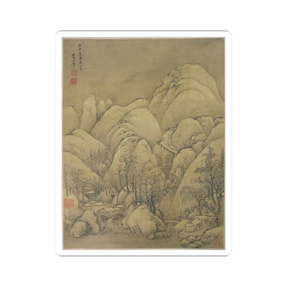 Unidentified artist - Landscape after Li Cheng - 18th century or later, v1 - STICKER Vinyl Kiss-Cut Decal