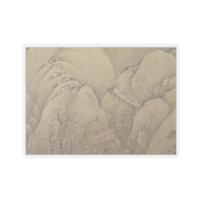 Unidentified artist - Landscape after Li Cheng - 18th century or later, v2 - STICKER Vinyl Kiss-Cut Decal