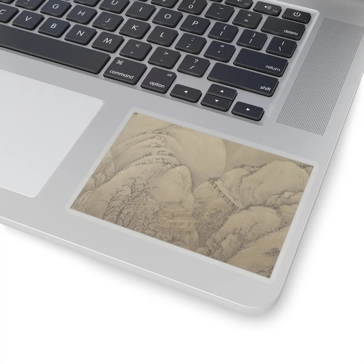 Unidentified artist - Landscape after Li Cheng - 18th century or later, v2 - STICKER Vinyl Kiss-Cut Decal