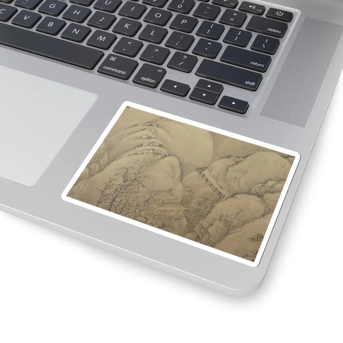 Unidentified artist - Landscape after Li Cheng - 18th century or later, v2 - STICKER Vinyl Kiss-Cut Decal