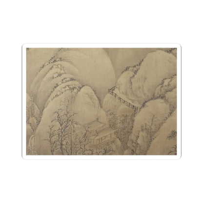 Unidentified artist - Landscape after Li Cheng - 18th century or later, v2 - STICKER Vinyl Kiss-Cut Decal