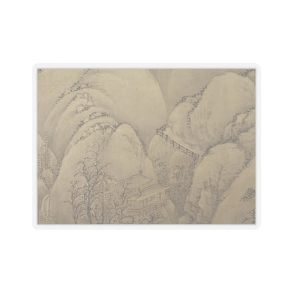 Unidentified artist - Landscape after Li Cheng - 18th century or later, v2 - STICKER Vinyl Kiss-Cut Decal