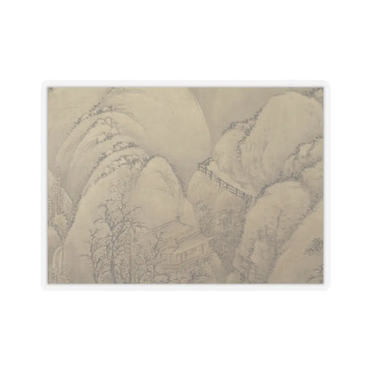 Unidentified artist - Landscape after Li Cheng - 18th century or later, v2 - STICKER Vinyl Kiss-Cut Decal