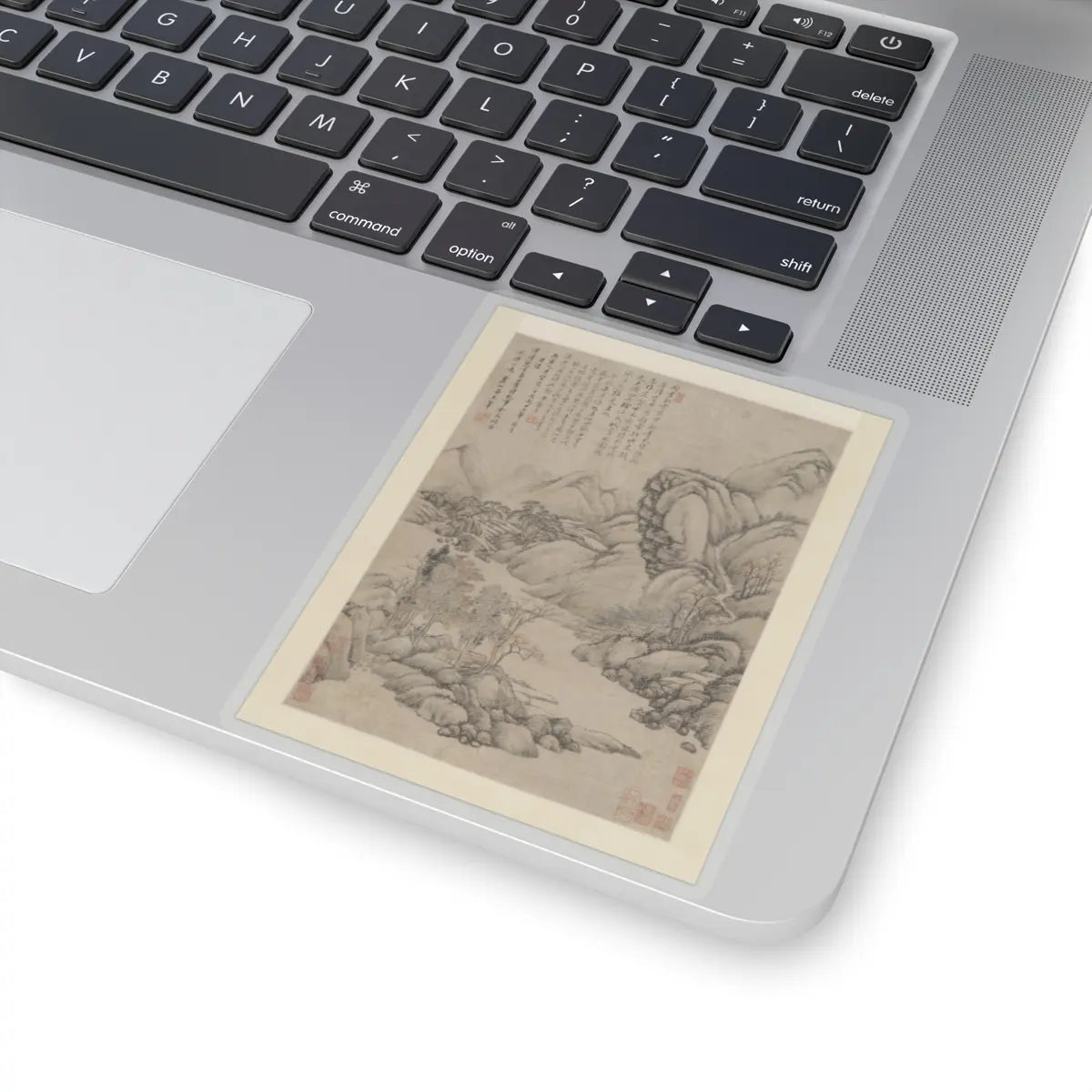 Unidentified artist - Landscape- Eve of Mid-autumn - dated 1686 v1 - STICKER Vinyl Kiss-Cut Decal