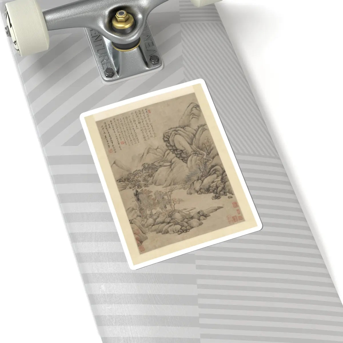 Unidentified artist - Landscape- Eve of Mid-autumn - dated 1686 v1 - STICKER Vinyl Kiss-Cut Decal
