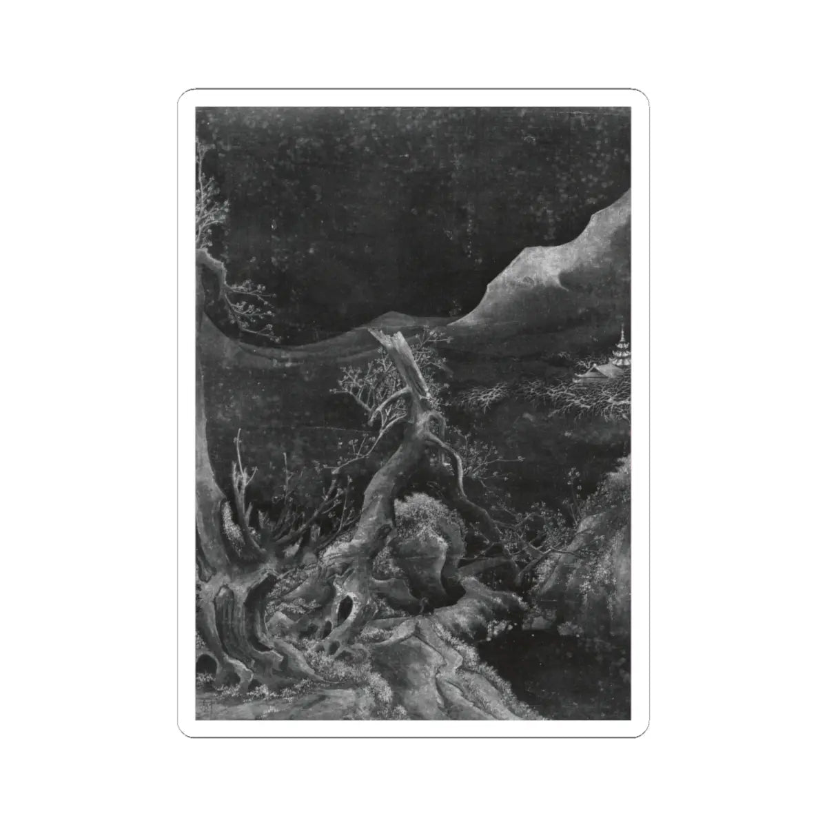 Unidentified artist - Landscape in the Tang Manner - unknown - STICKER Vinyl Kiss-Cut Decal
