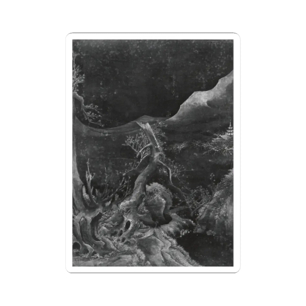 Unidentified artist - Landscape in the Tang Manner - unknown - STICKER Vinyl Kiss-Cut Decal