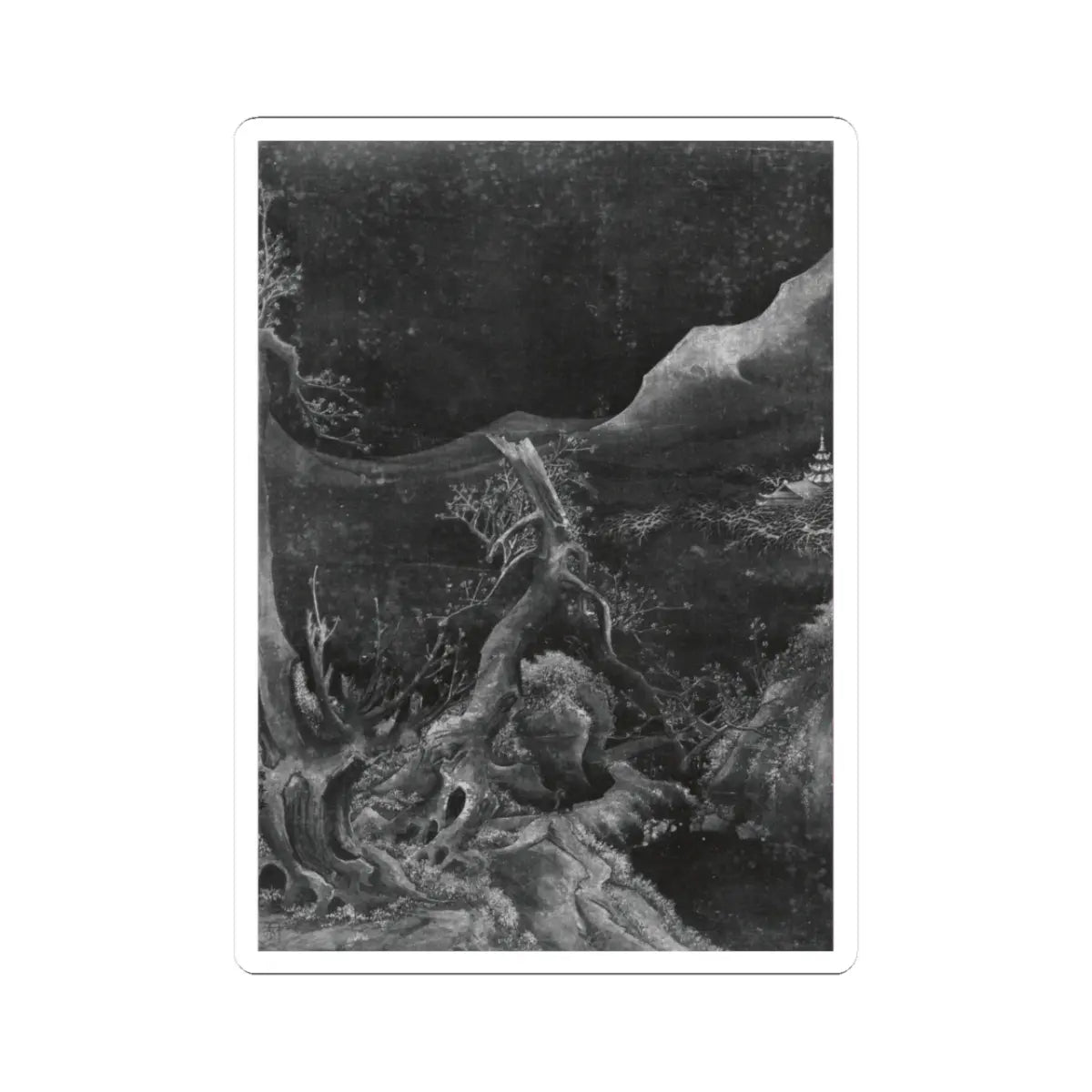 Unidentified artist - Landscape in the Tang Manner - unknown - STICKER Vinyl Kiss-Cut Decal