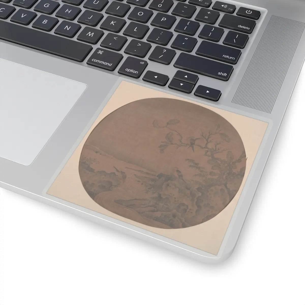 Unidentified artist - Landscape with Birds - unknown - STICKER Vinyl Kiss-Cut Decal