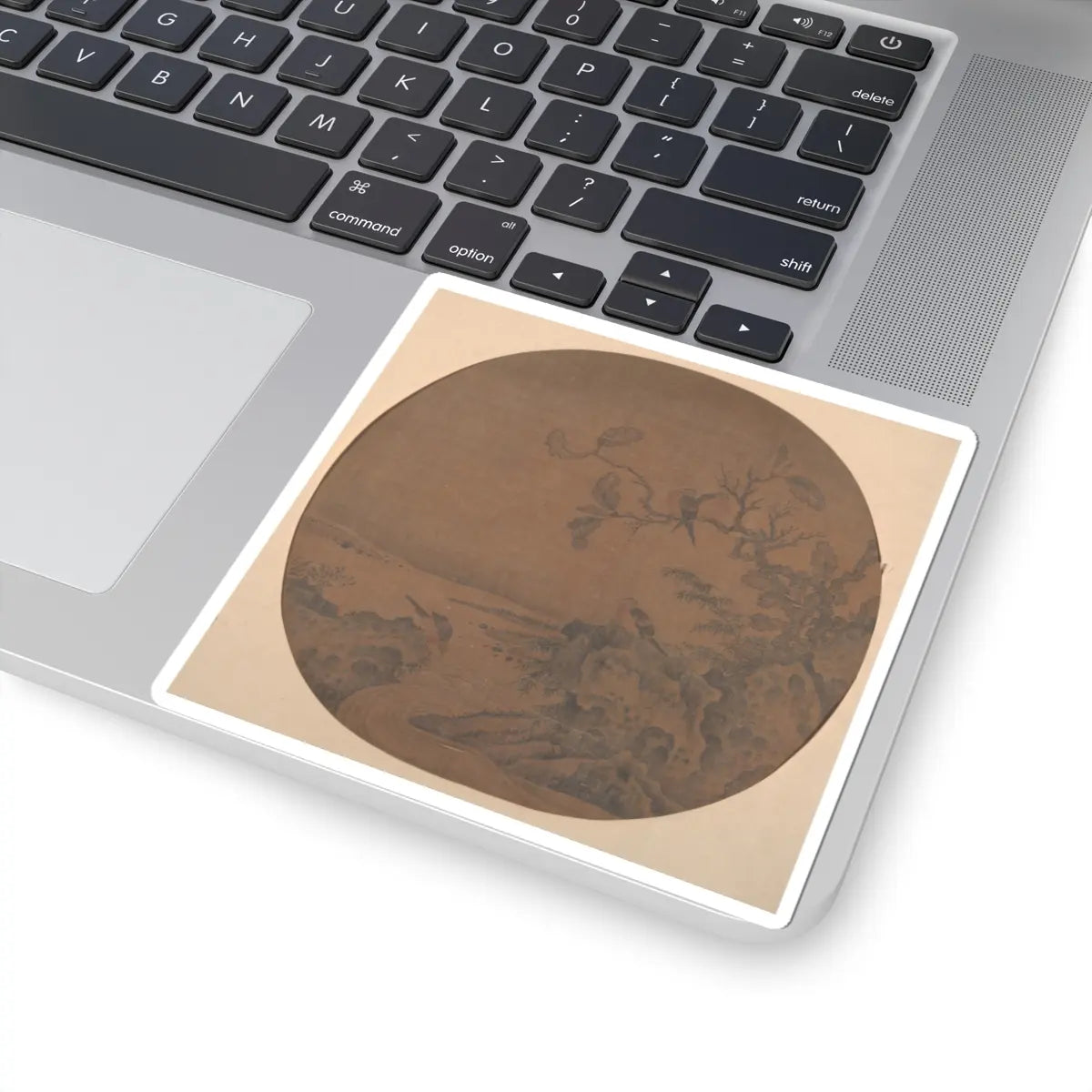 Unidentified artist - Landscape with Birds - unknown - STICKER Vinyl Kiss-Cut Decal