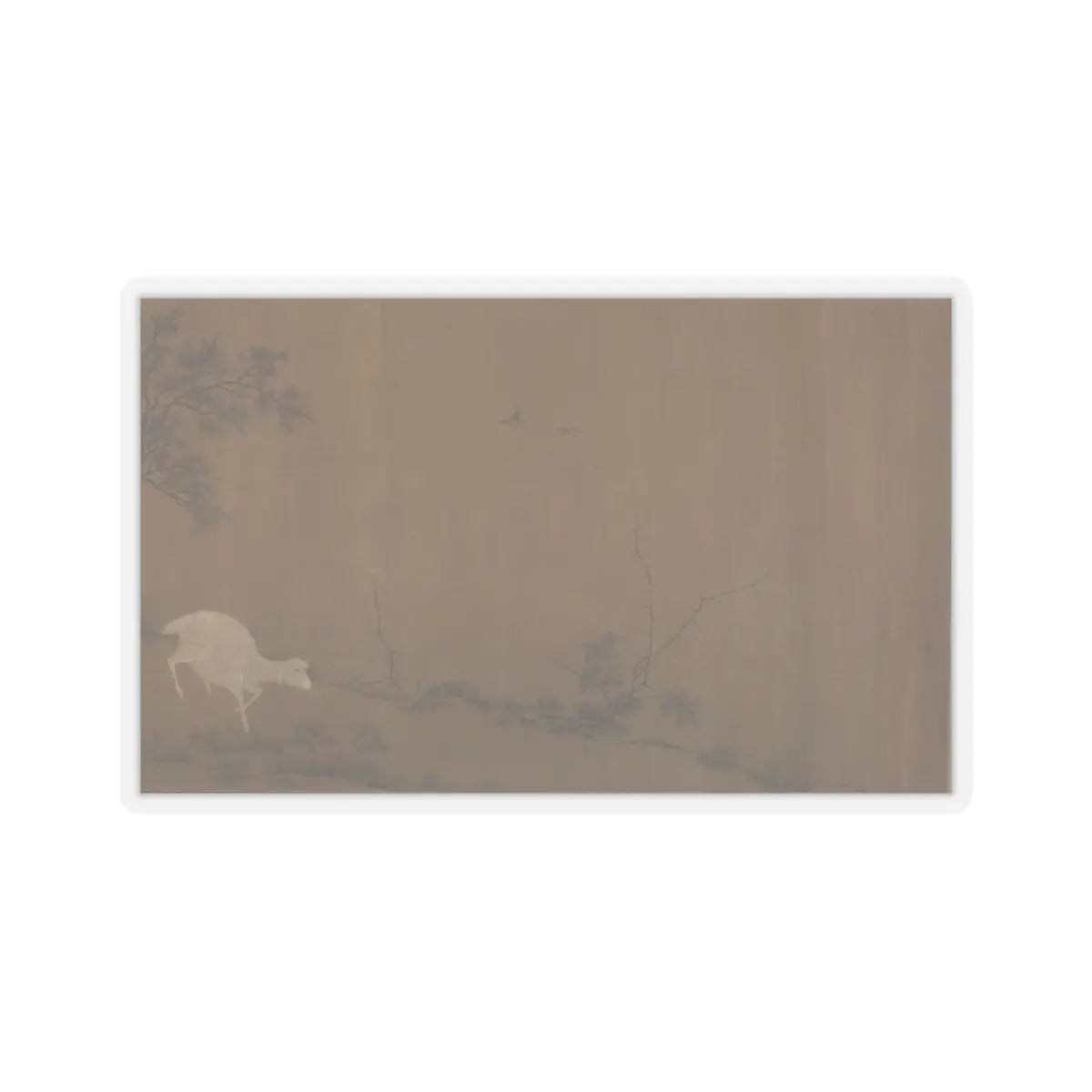 Unidentified artist - Landscape with goats - unknown v1 - STICKER Vinyl Kiss-Cut Decal