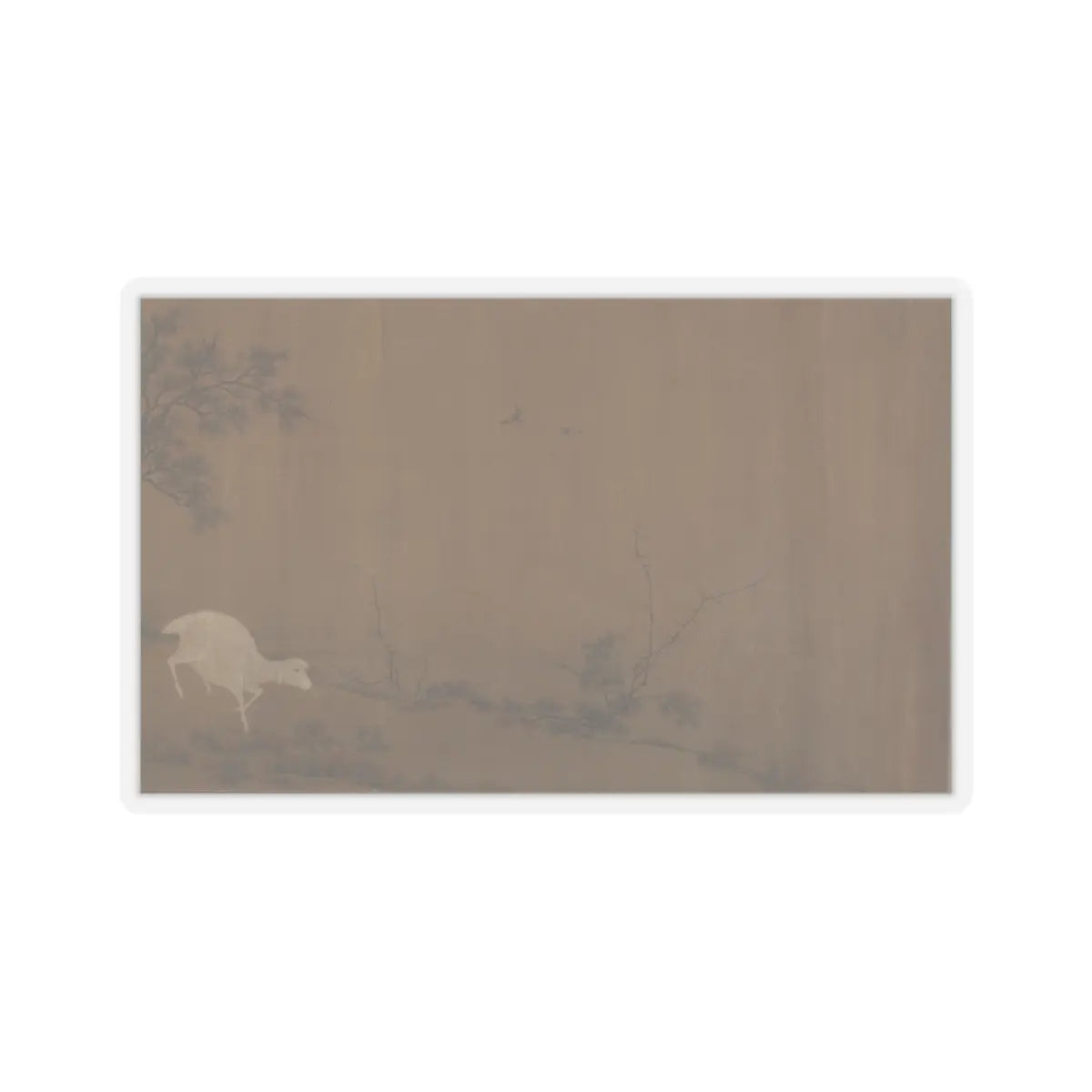 Unidentified artist - Landscape with goats - unknown v1 - STICKER Vinyl Kiss-Cut Decal