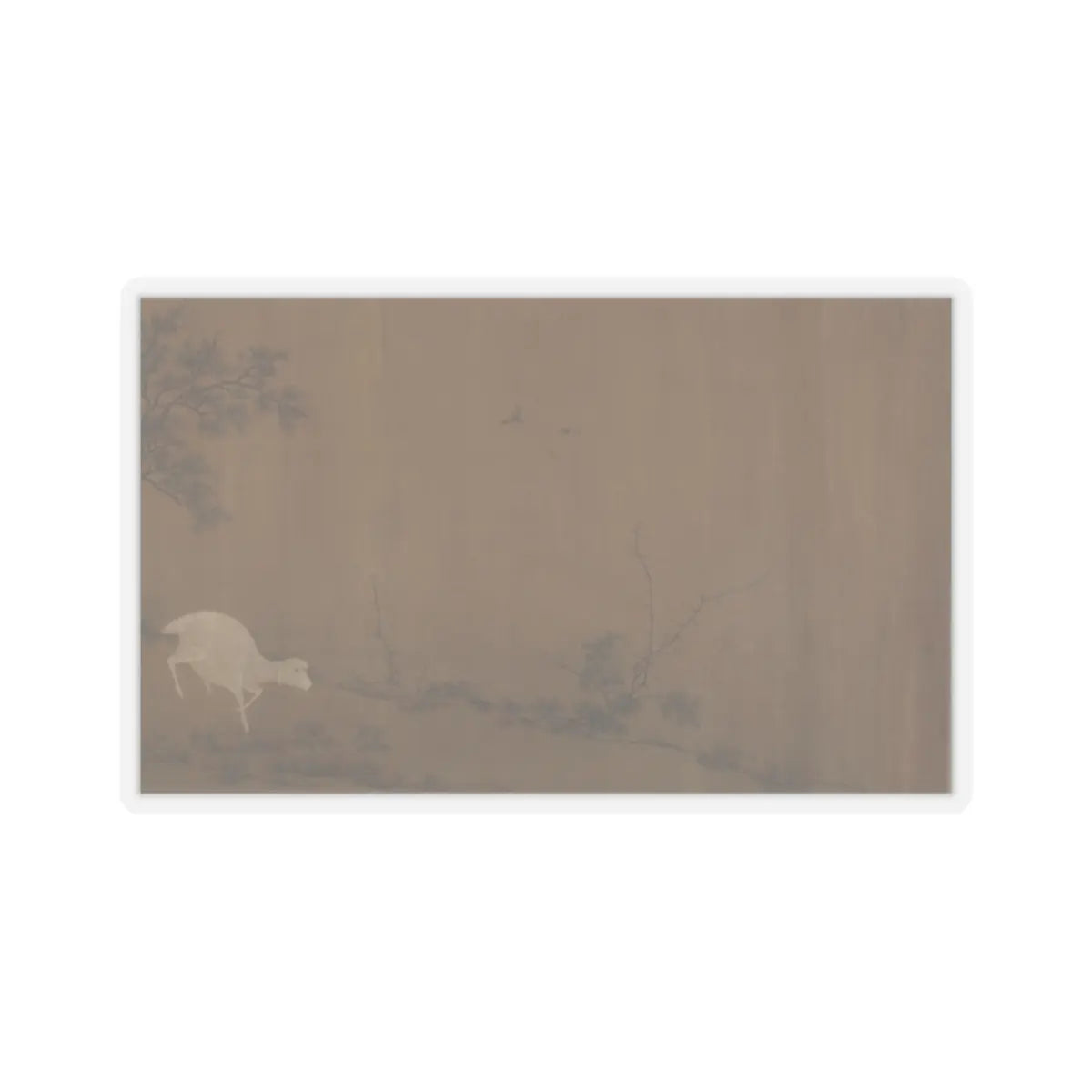 Unidentified artist - Landscape with goats - unknown v1 - STICKER Vinyl Kiss-Cut Decal