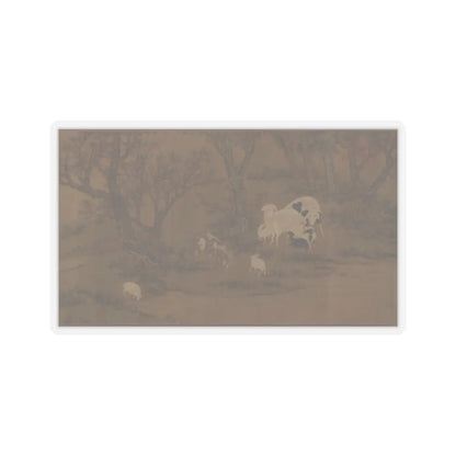 Unidentified artist - Landscape with goats - unknown v10 - STICKER Vinyl Kiss-Cut Decal