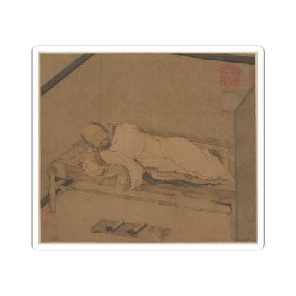 Unidentified artist - Man sleeping on a bamboo couch - late 14th–15th century - STICKER Vinyl Kiss-Cut Decal