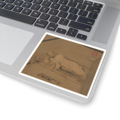Unidentified artist - Man sleeping on a bamboo couch - late 14th–15th century - STICKER Vinyl Kiss-Cut Decal