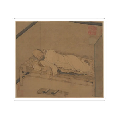 Unidentified artist - Man sleeping on a bamboo couch - late 14th–15th century - STICKER Vinyl Kiss-Cut Decal