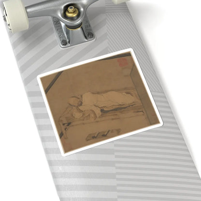 Unidentified artist - Man sleeping on a bamboo couch - late 14th–15th century - STICKER Vinyl Kiss-Cut Decal
