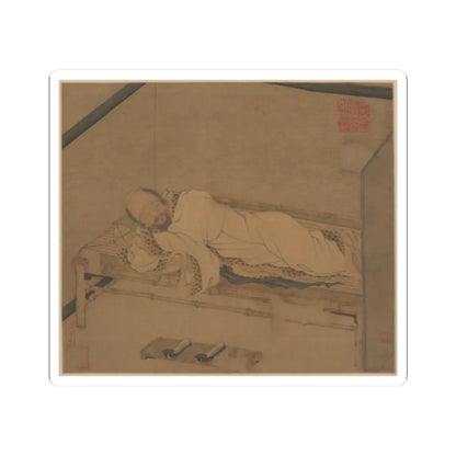 Unidentified artist - Man sleeping on a bamboo couch - late 14th–15th century - STICKER Vinyl Kiss-Cut Decal