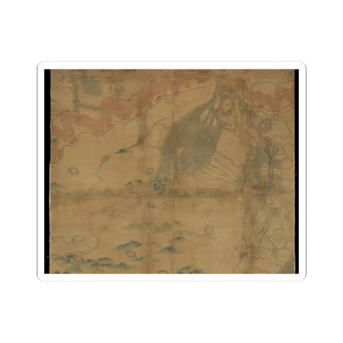 Unidentified artist - Map of China - unknown v16 - STICKER Vinyl Kiss-Cut Decal